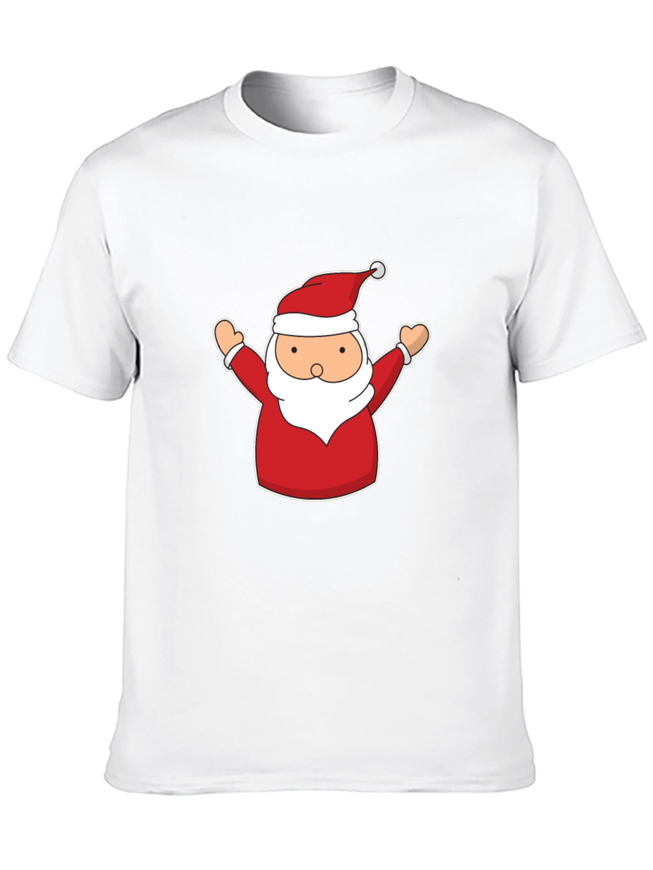 Festive Santa Claus Graphic Tee - Black