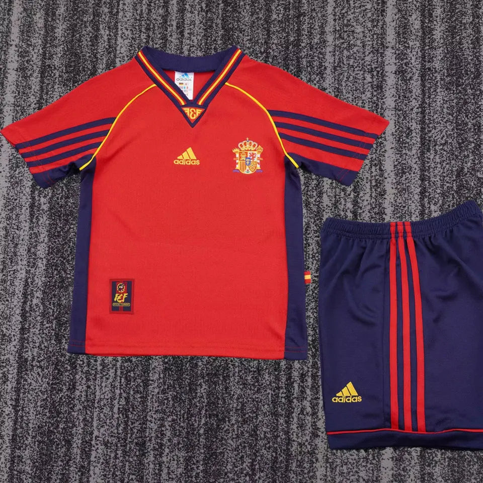 1996 Spain Away Retro Soccer Jersey Detail 3