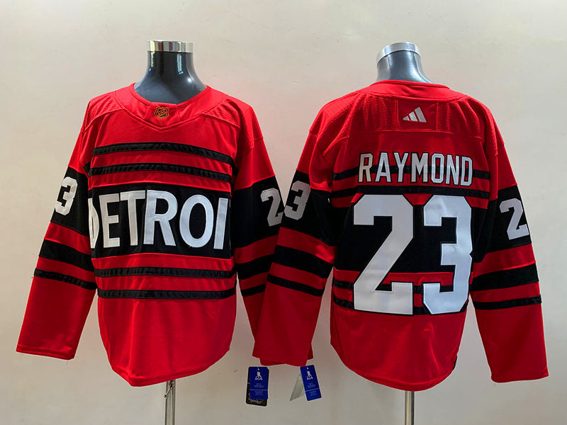 Men's Detroit Red Wings Lucas Raymond #23 Red Breakaway Player Jerseys
