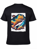 Space Cat T-Shirt - Black Unique Design