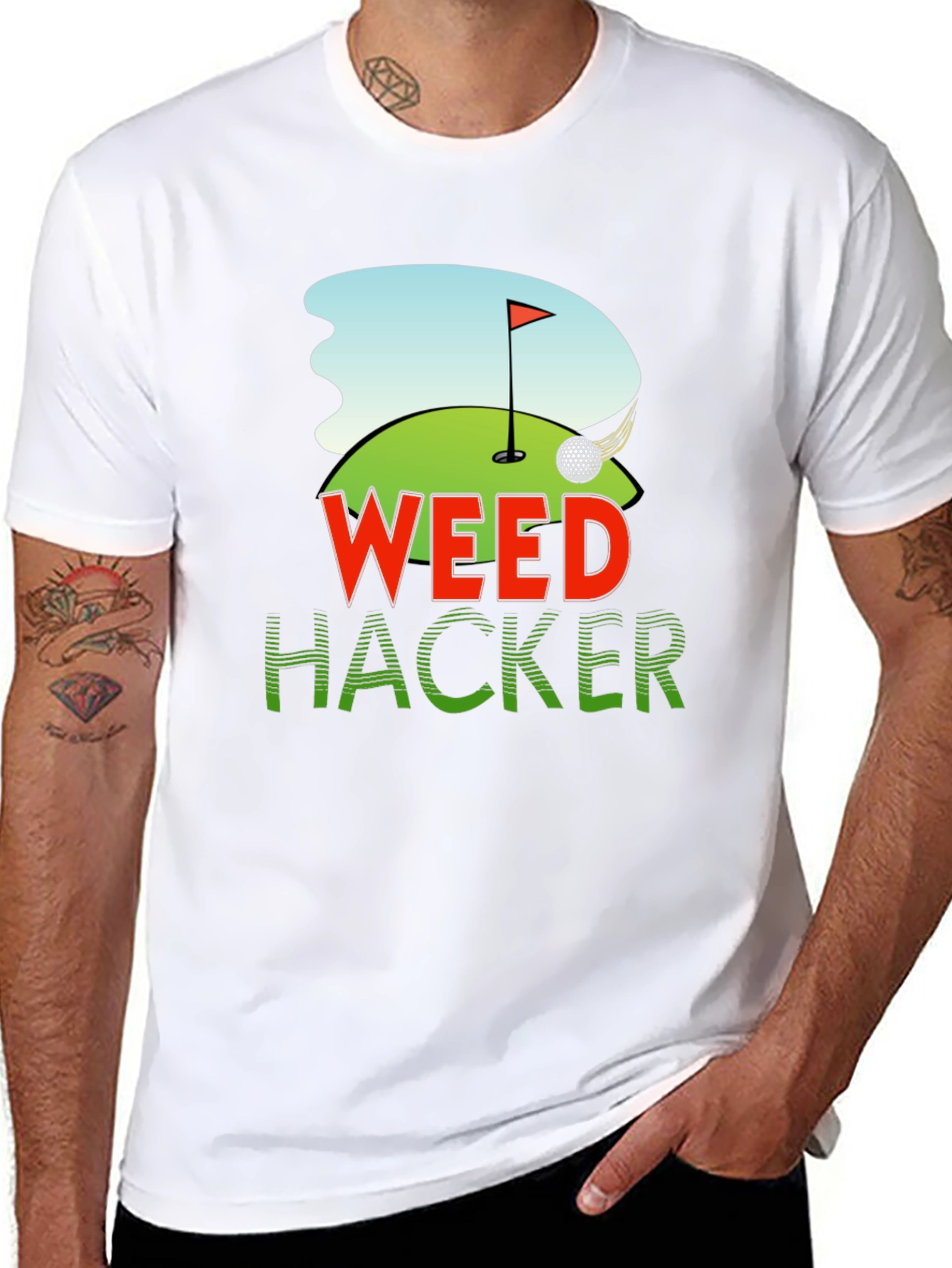 Weed Hacker Golf Graphic Tee