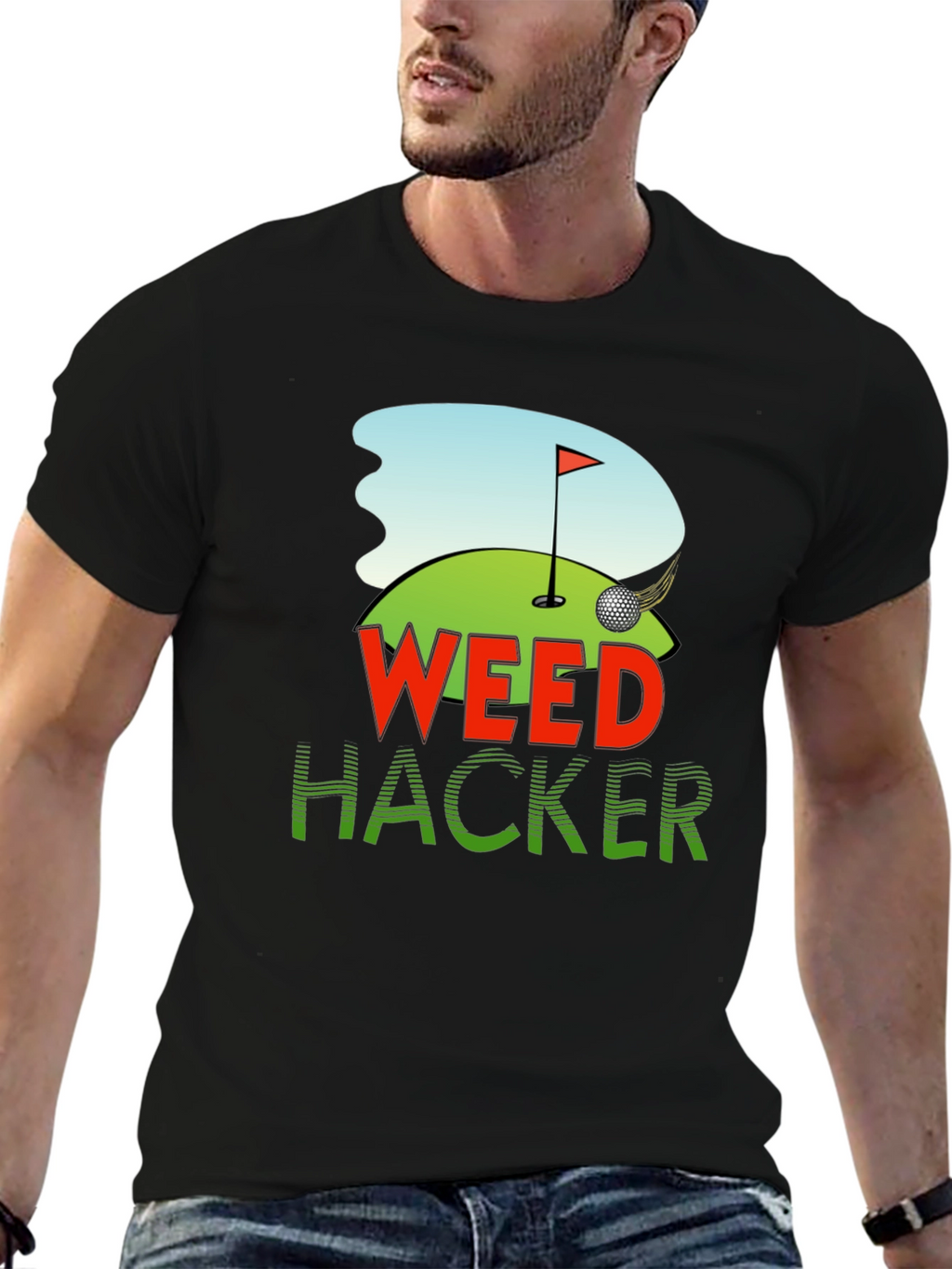 Weed Hacker Golf Graphic Tee