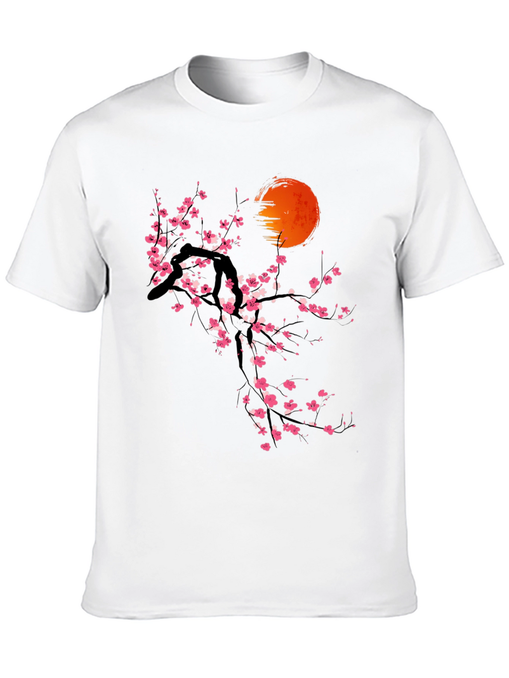 Cherry Blossom Sun Graphic Tee - Black