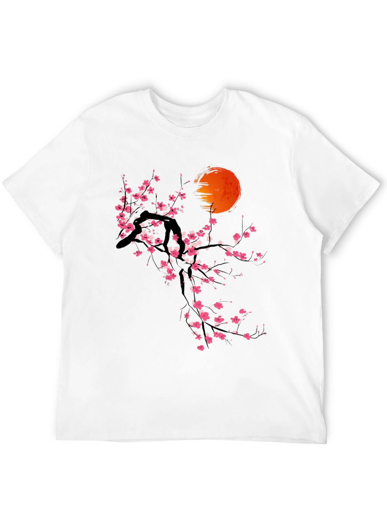 Cherry Blossom Sun Graphic Tee - Black