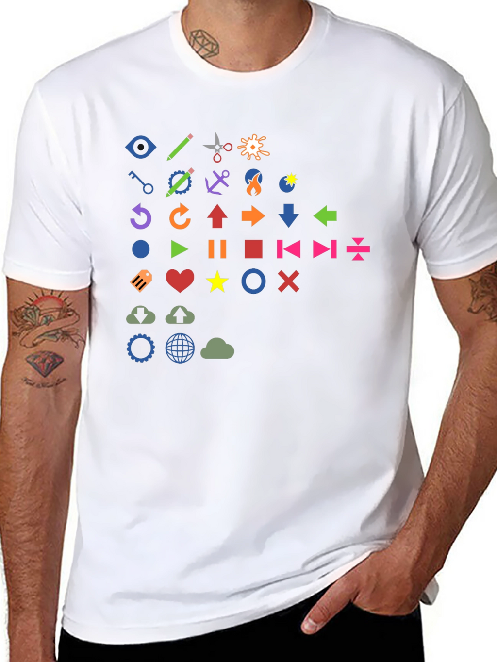 Fun Icon Graphic Print T-Shirt