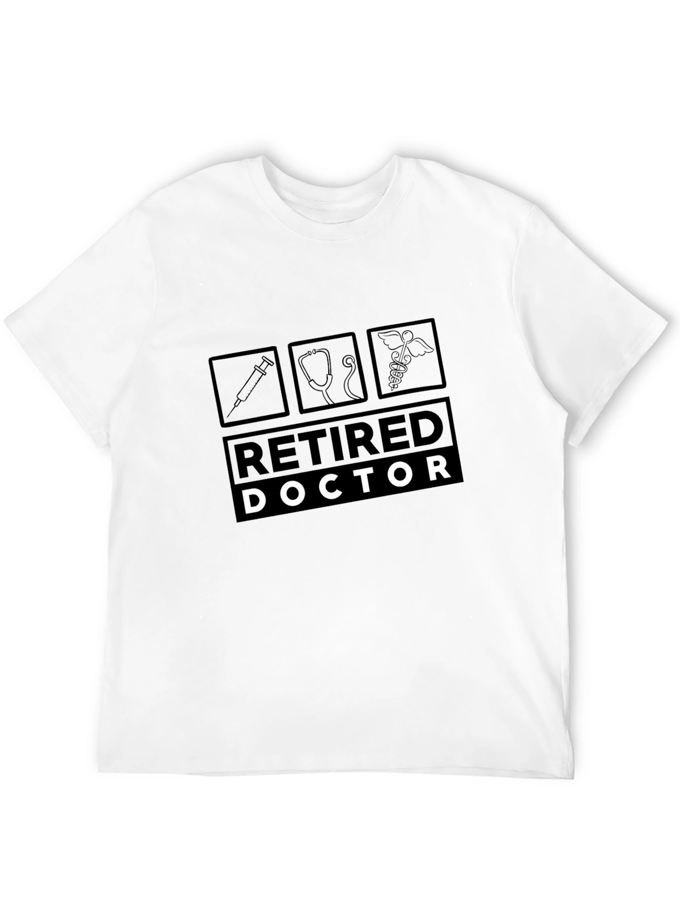 Retired Doctor Black T-Shirt