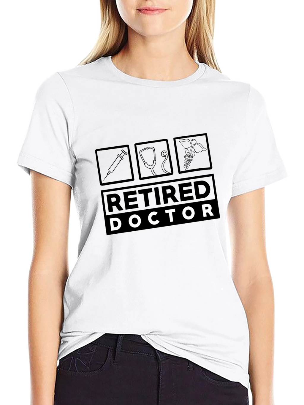 Retired Doctor Black T-Shirt