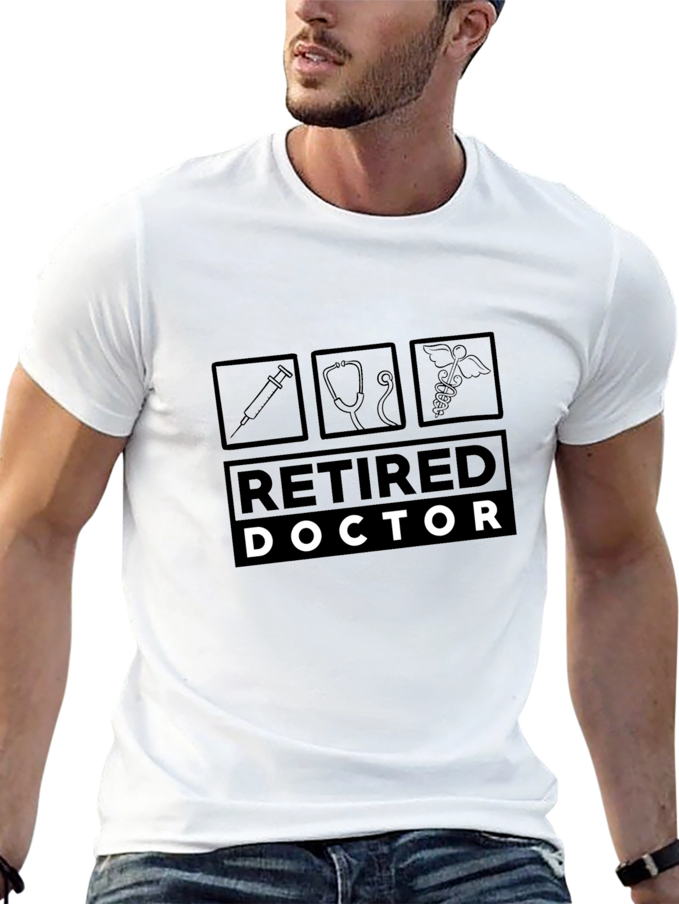 Retired Doctor Black T-Shirt