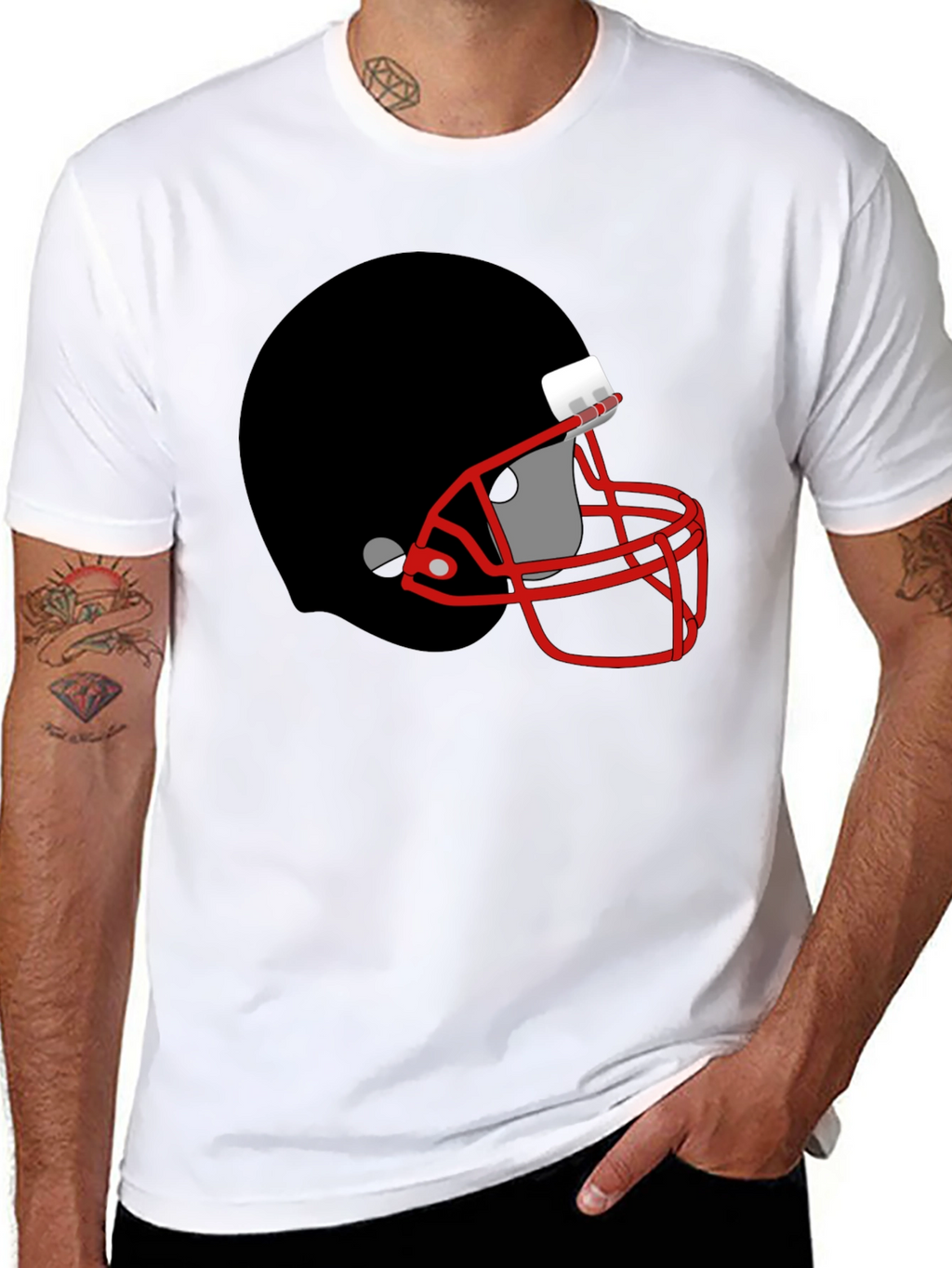 Football Helmet Graphic Tee - Sporty Style
