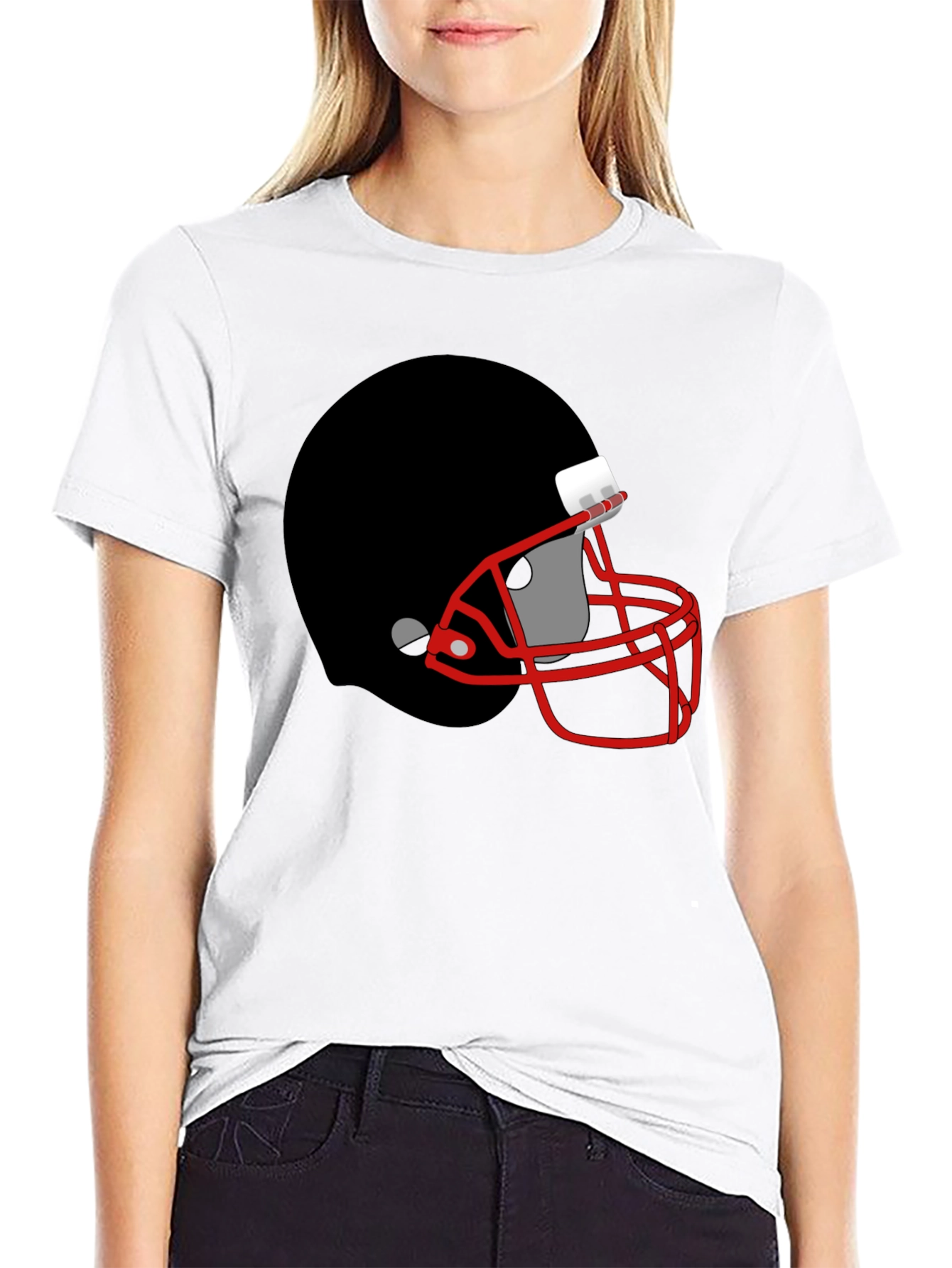 Football Helmet Graphic Tee - Sporty Style