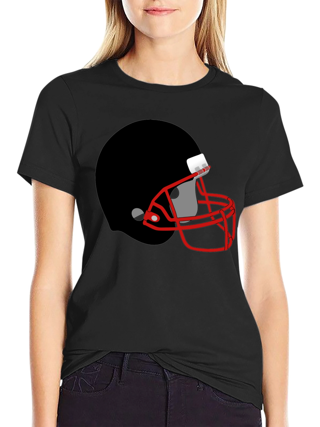 Football Helmet Graphic Tee - Sporty Style