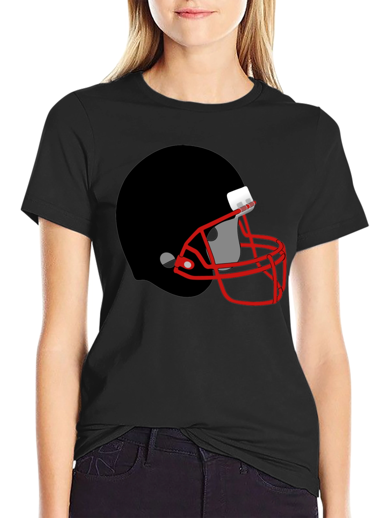 Football Helmet Graphic Tee - Sporty Style