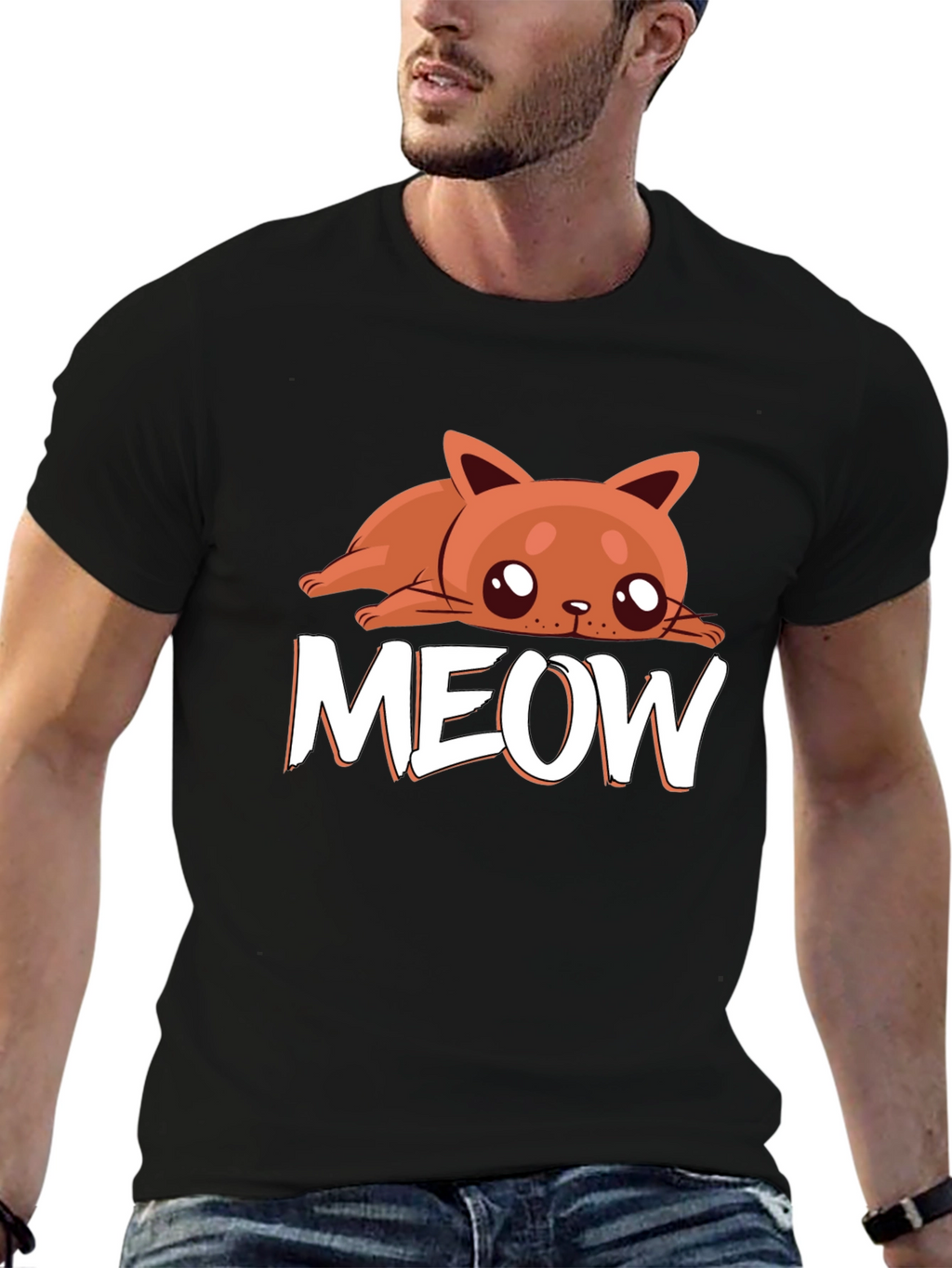 Meow Cat Graphic Tee - Cute Kitten Lover T-Shirt