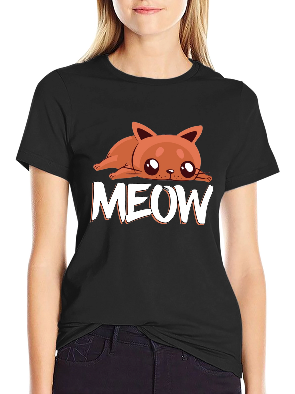 Meow Cat Graphic Tee - Cute Kitten Lover T-Shirt