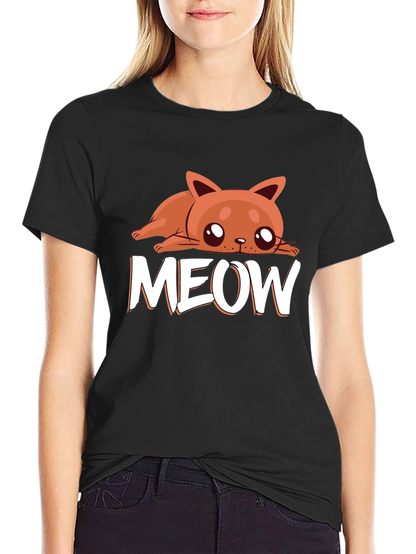 Meow Cat Graphic Tee - Cute Kitten Lover T-Shirt