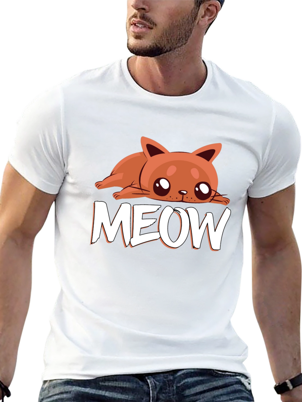 Meow Cat Graphic Tee - Cute Kitten Lover T-Shirt