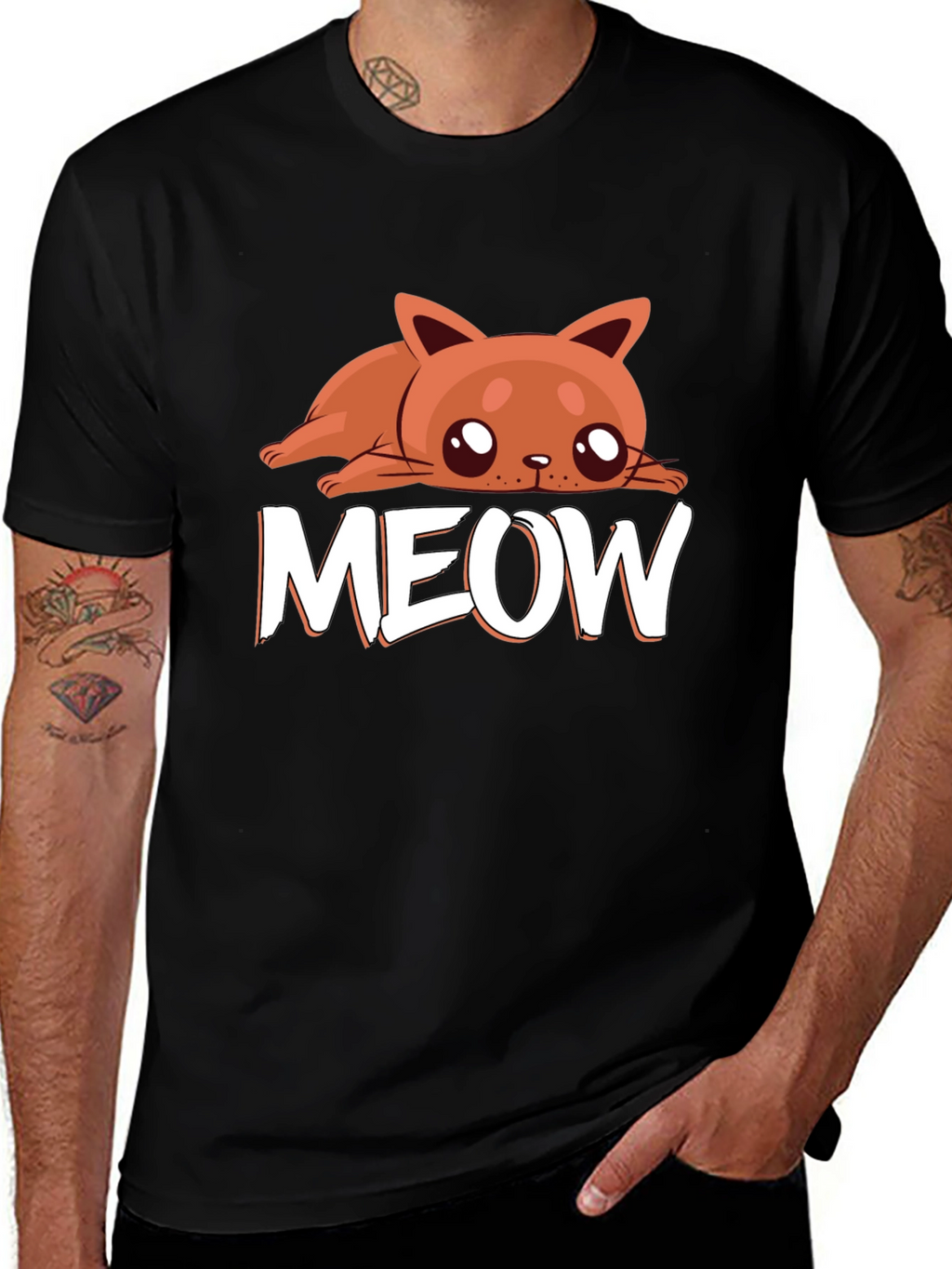 Meow Cat Graphic Tee - Cute Kitten Lover T-Shirt
