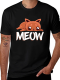 Meow Cat Graphic Tee - Cute Kitten Lover T-Shirt