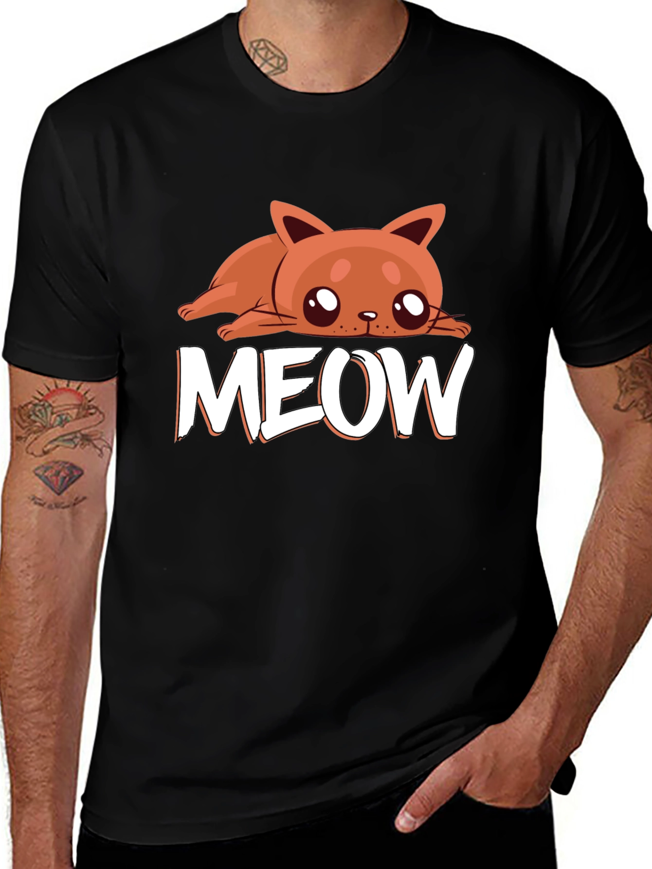 Meow Cat Graphic Tee - Cute Kitten Lover T-Shirt