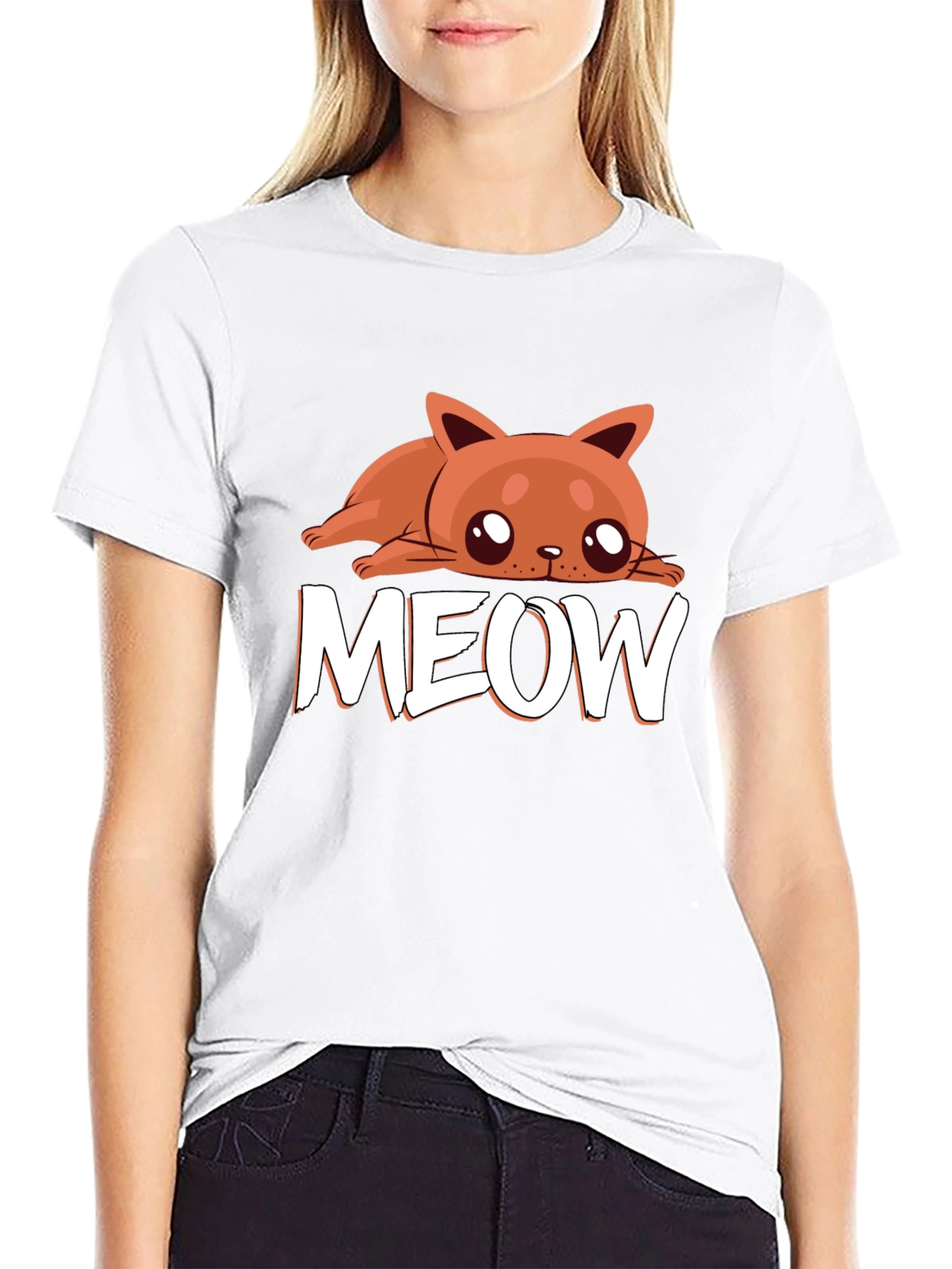 Meow Cat Graphic Tee - Cute Kitten Lover T-Shirt