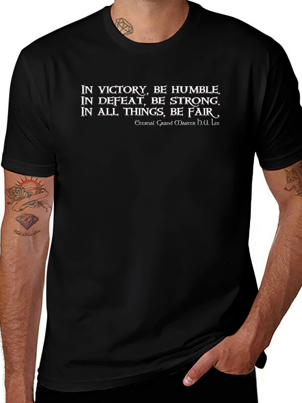 In Victory Be Humble Black T-Shirt