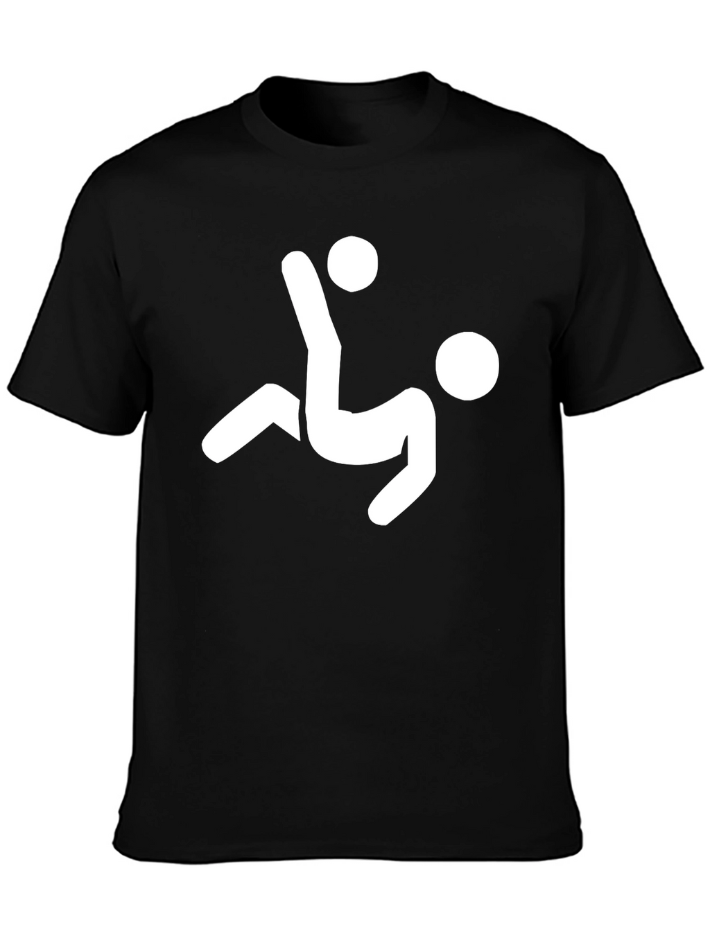 Soccer Bicycle Kick Graphic T-Shirt - Black Cotton Tee