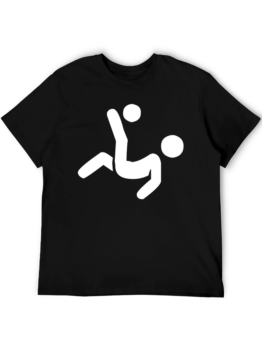 Soccer Bicycle Kick Graphic T-Shirt - Black Cotton Tee