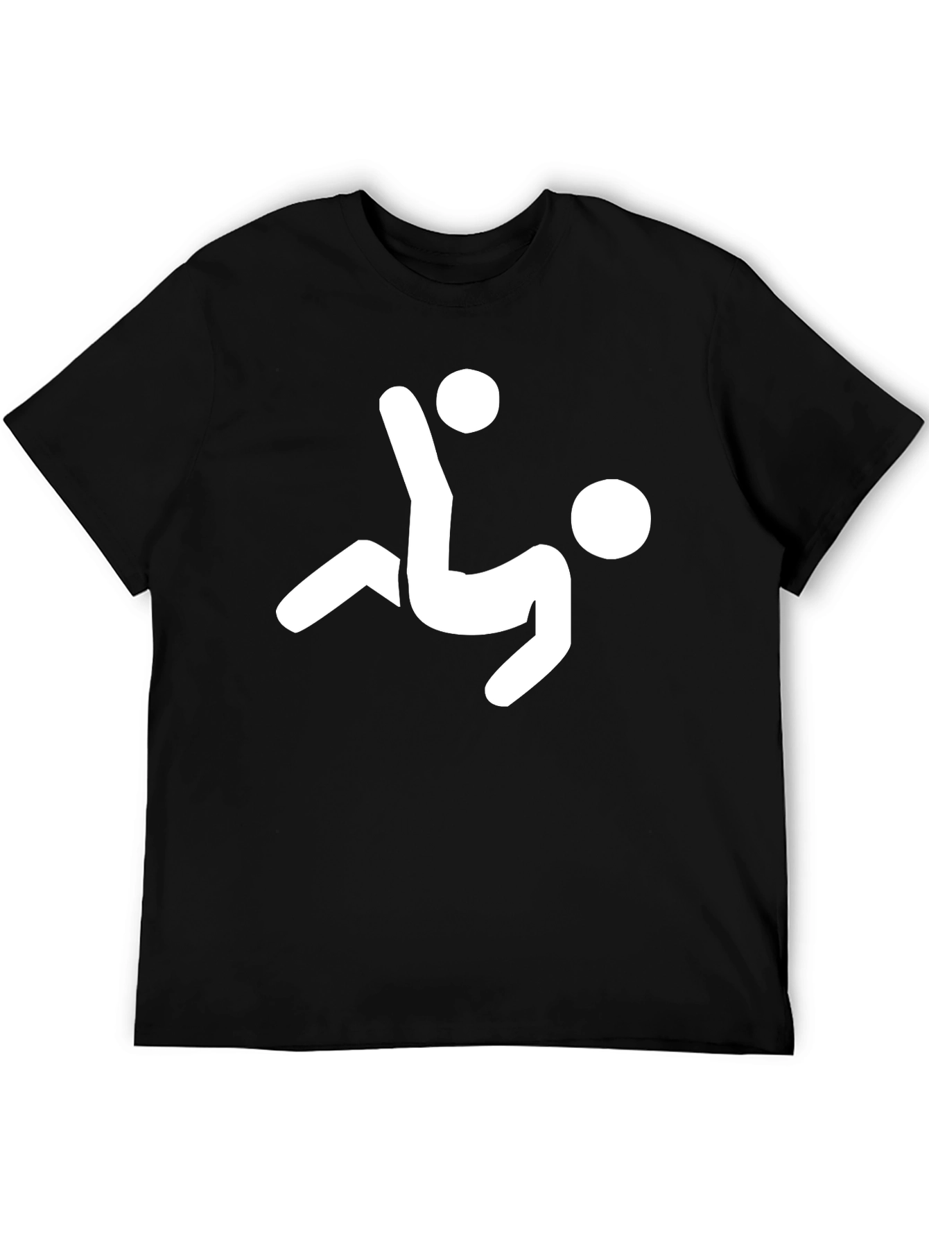 Soccer Bicycle Kick Graphic T-Shirt - Black Cotton Tee