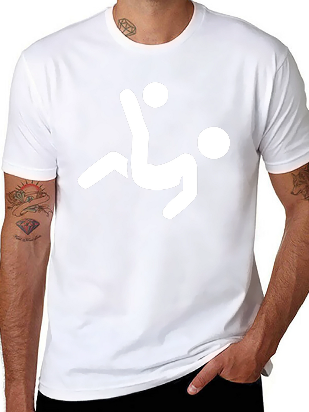 Soccer Bicycle Kick Graphic T-Shirt - Black Cotton Tee