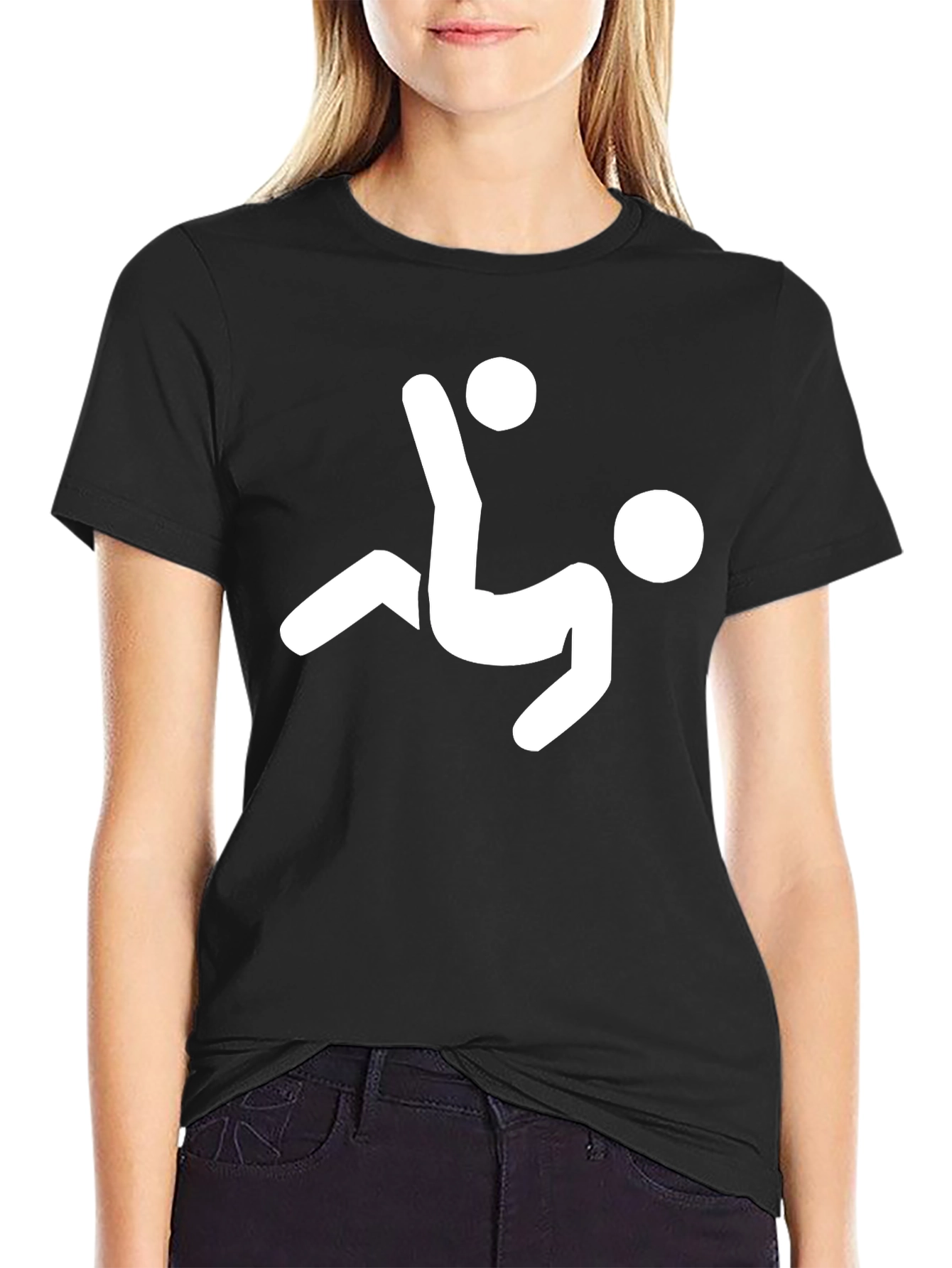 Soccer Bicycle Kick Graphic T-Shirt - Black Cotton Tee
