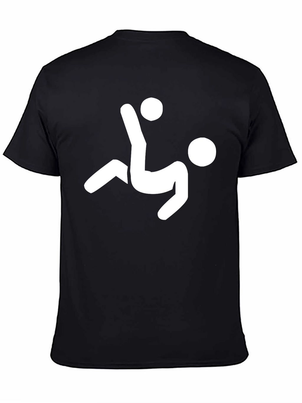 Soccer Bicycle Kick Graphic T-Shirt - Black Cotton Tee