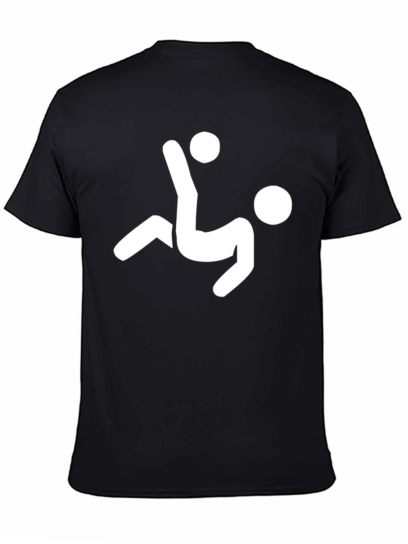 Soccer Bicycle Kick Graphic T-Shirt - Black Cotton Tee