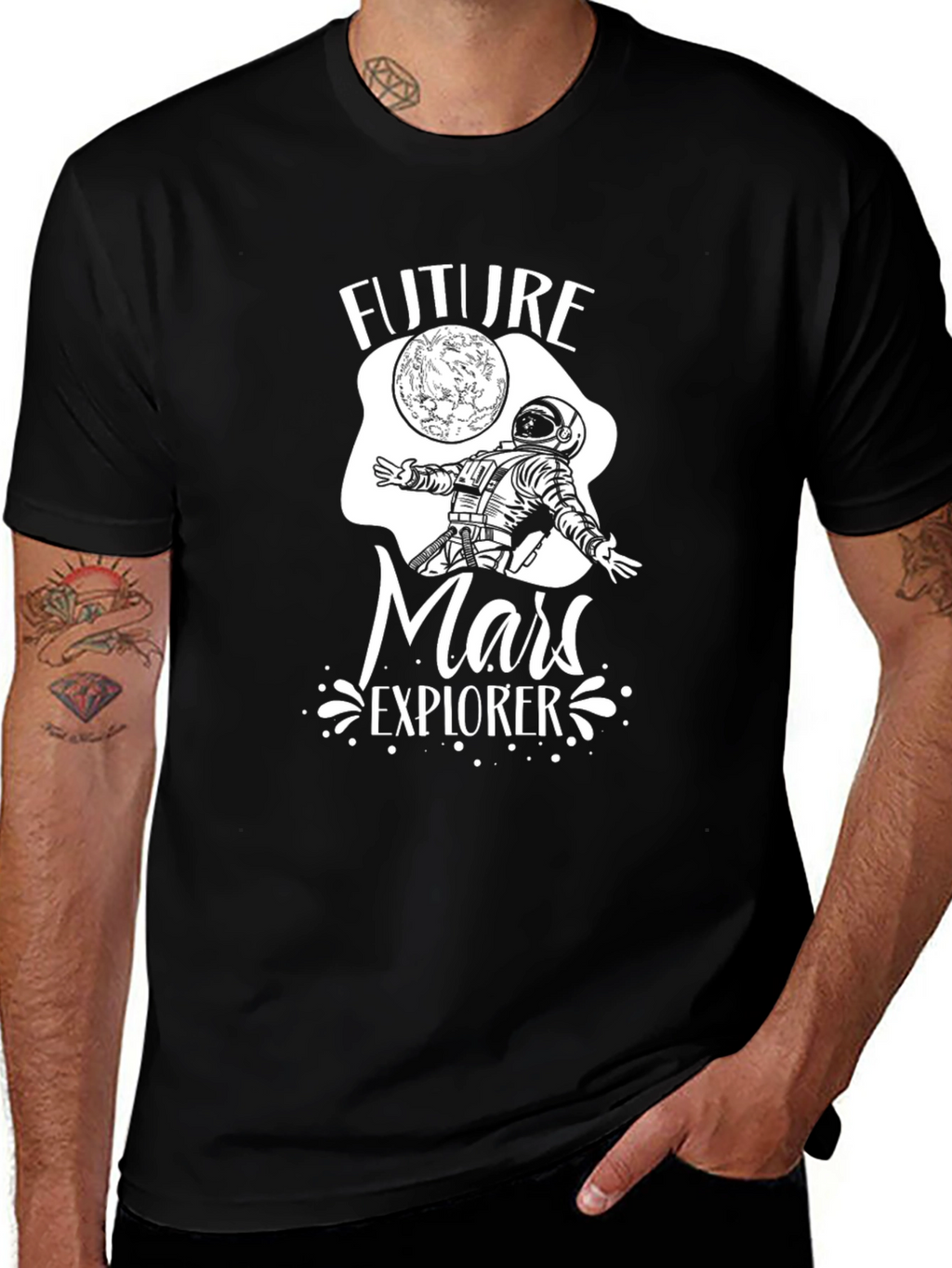 Future Mars Explorer Black T-Shirt