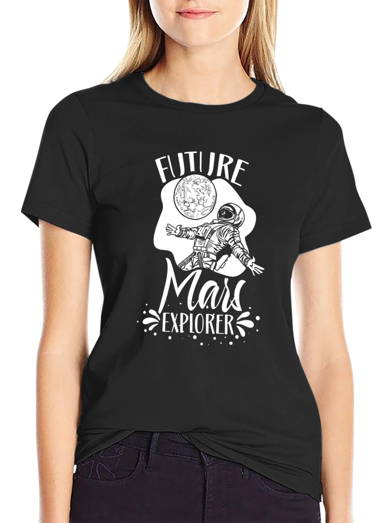 Future Mars Explorer Black T-Shirt