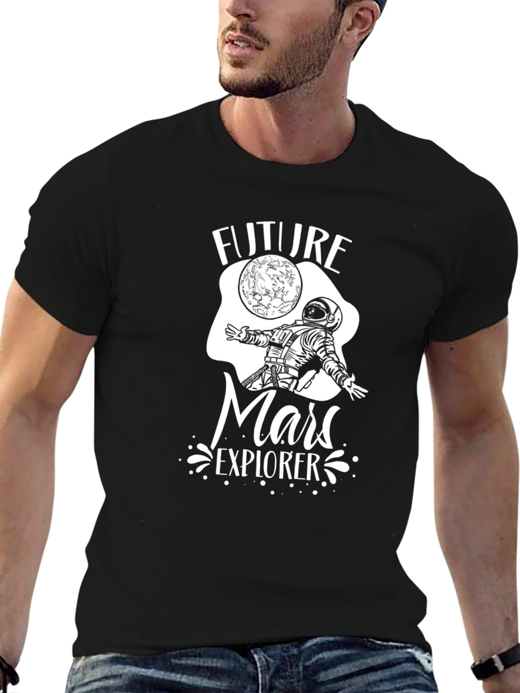 Future Mars Explorer Black T-Shirt