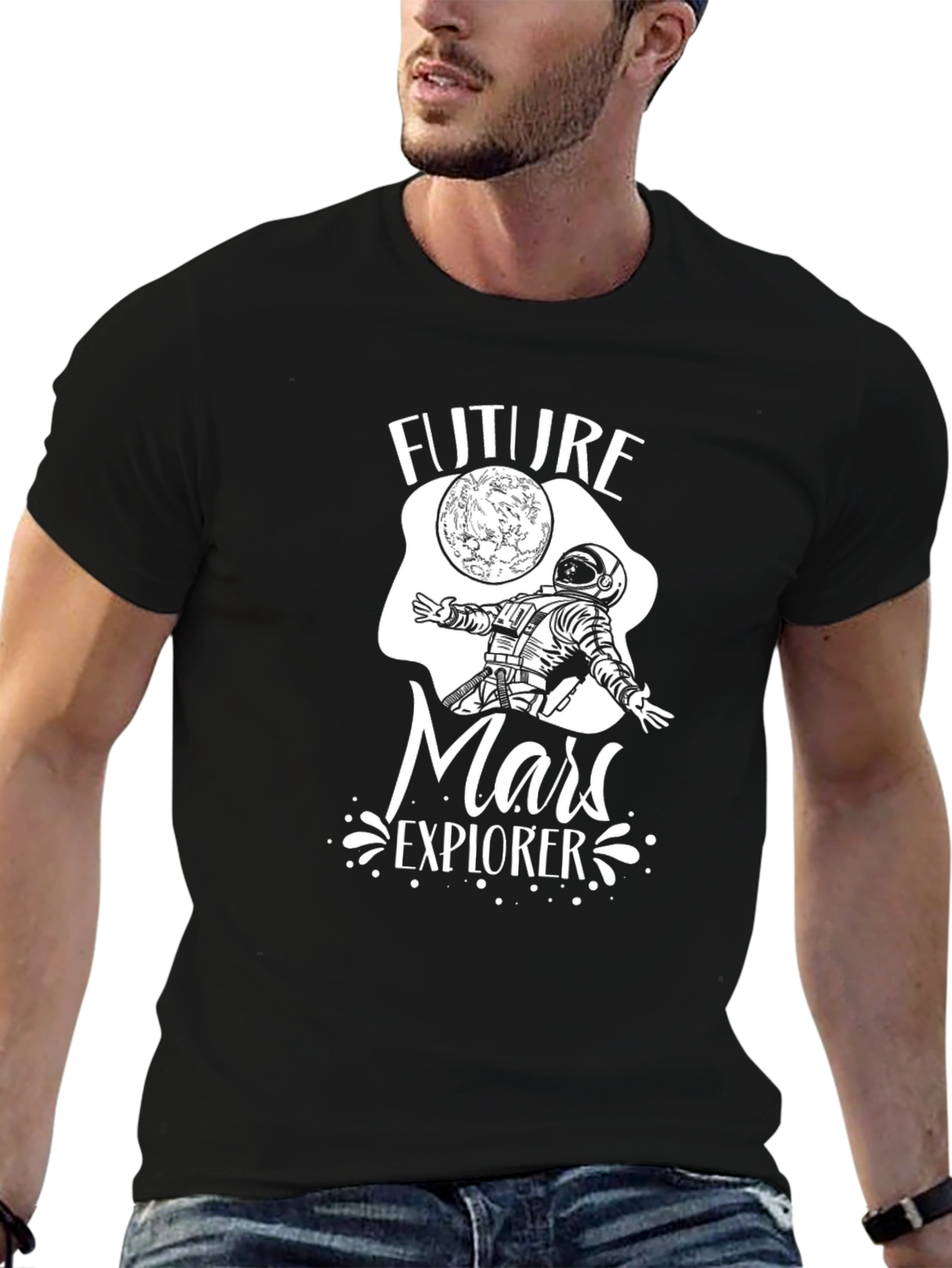 Future Mars Explorer Black T-Shirt