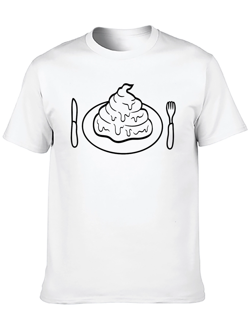 Novelty T-Shirt: Poop Dessert - Humorous Graphic Tee