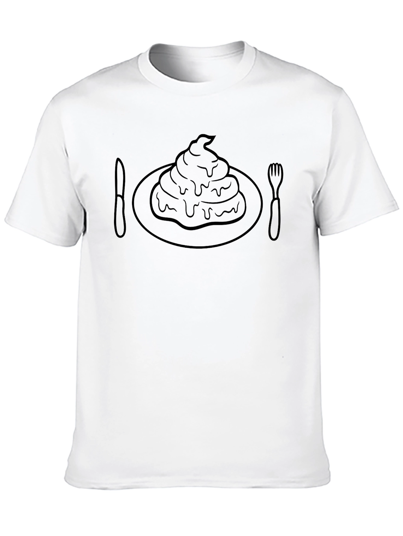 Novelty T-Shirt: Poop Dessert - Humorous Graphic Tee