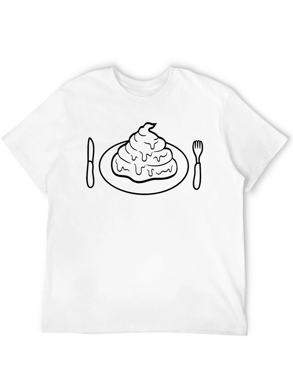 Novelty T-Shirt: Poop Dessert - Humorous Graphic Tee
