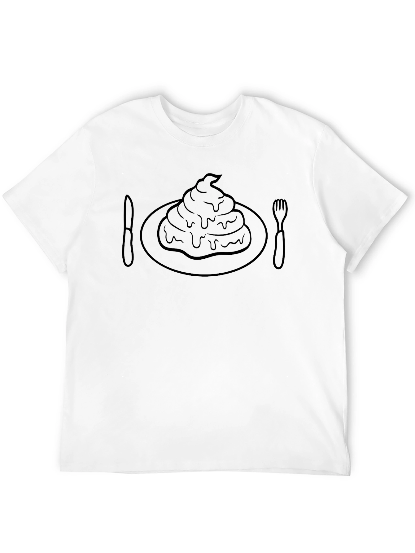 Novelty T-Shirt: Poop Dessert - Humorous Graphic Tee