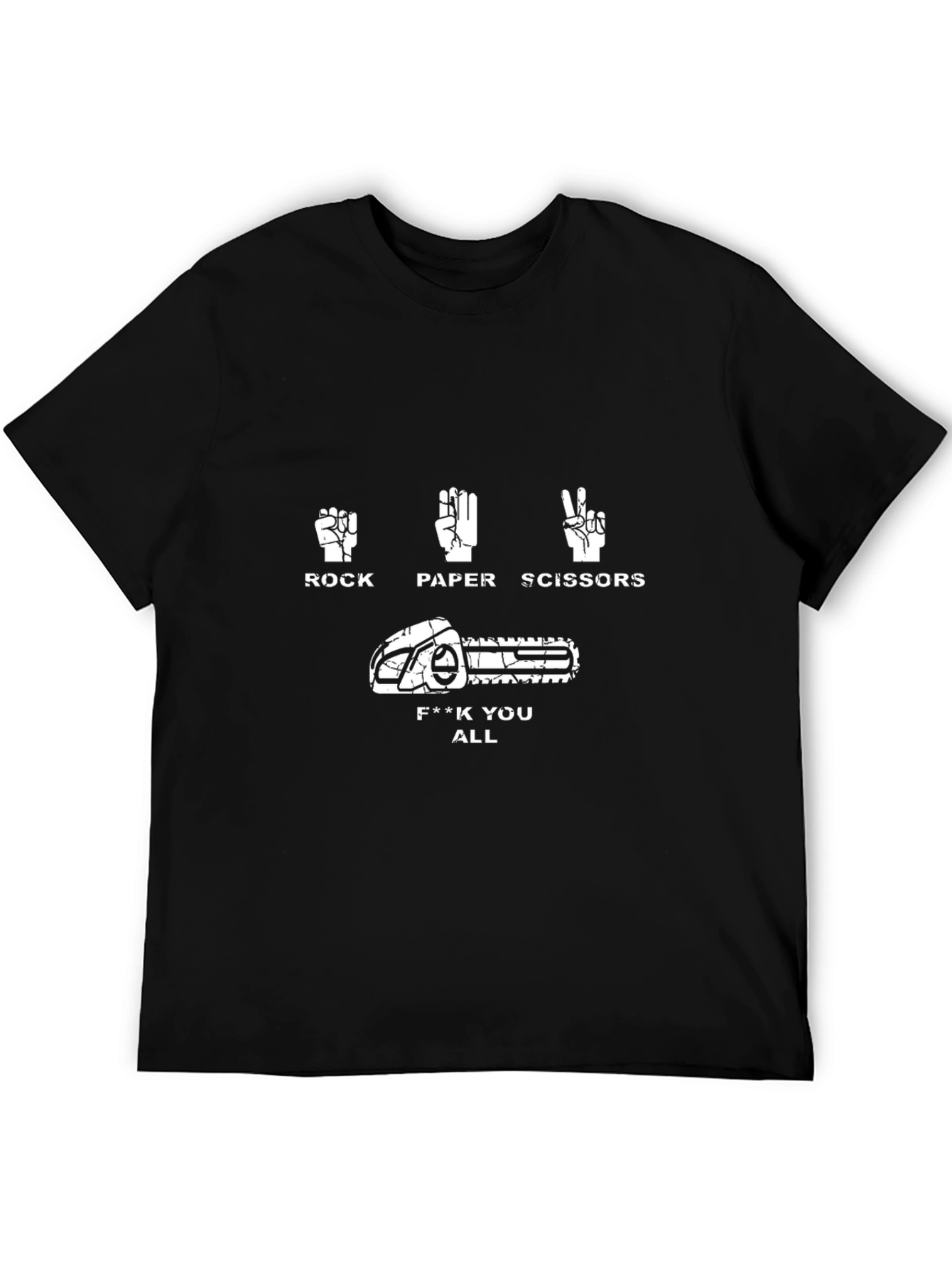 Rock Paper Scissors Chainsaw T-Shirt