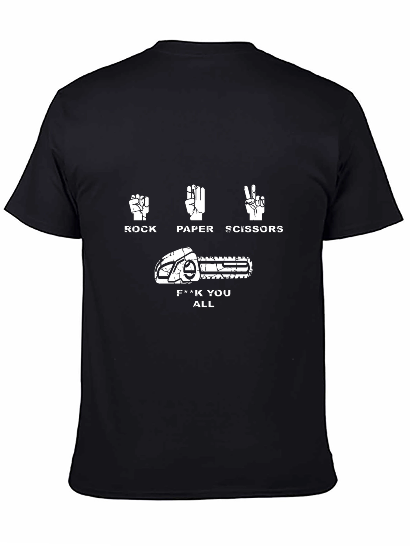 Rock Paper Scissors Chainsaw T-Shirt