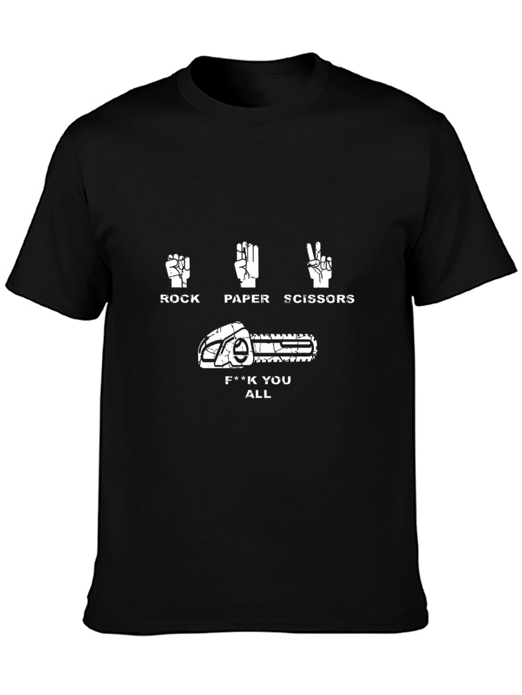 Rock Paper Scissors Chainsaw T-Shirt