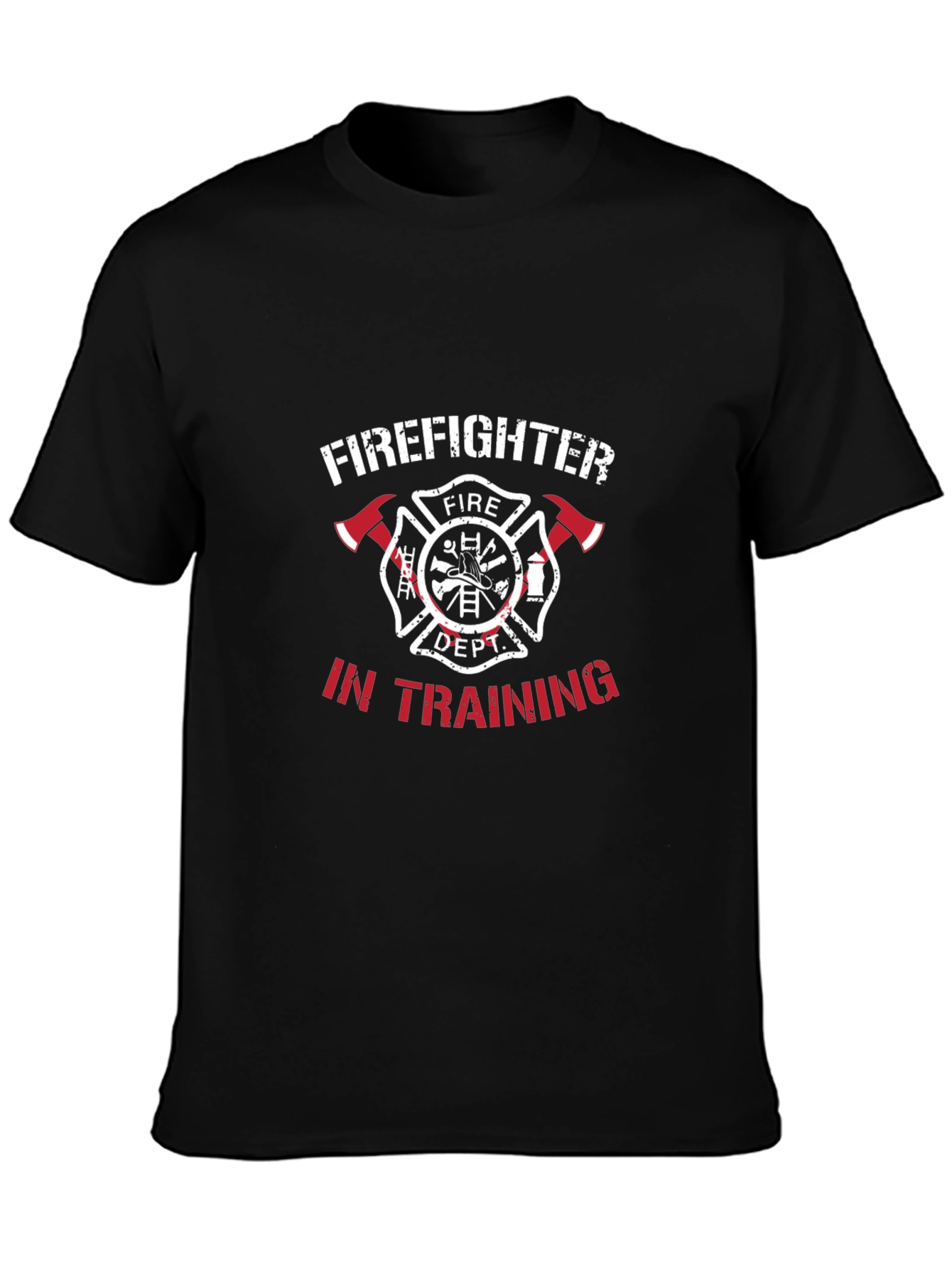 Firefighter In Training Black T-Shirt