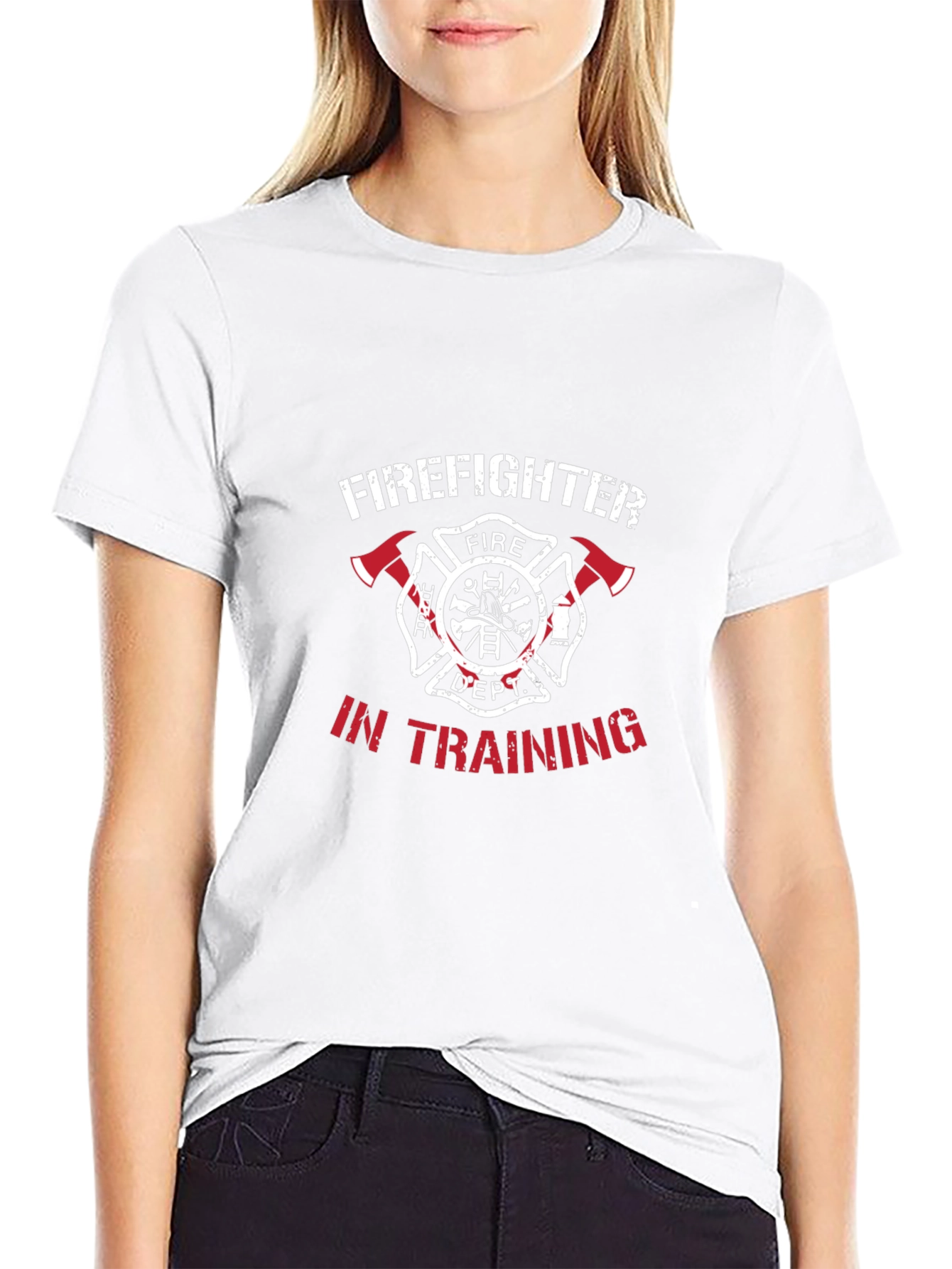 Firefighter In Training Black T-Shirt