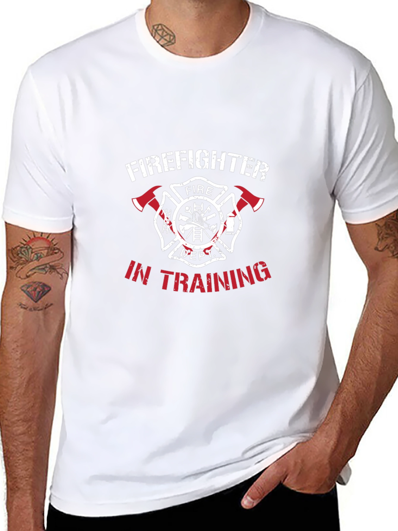 Firefighter In Training Black T-Shirt