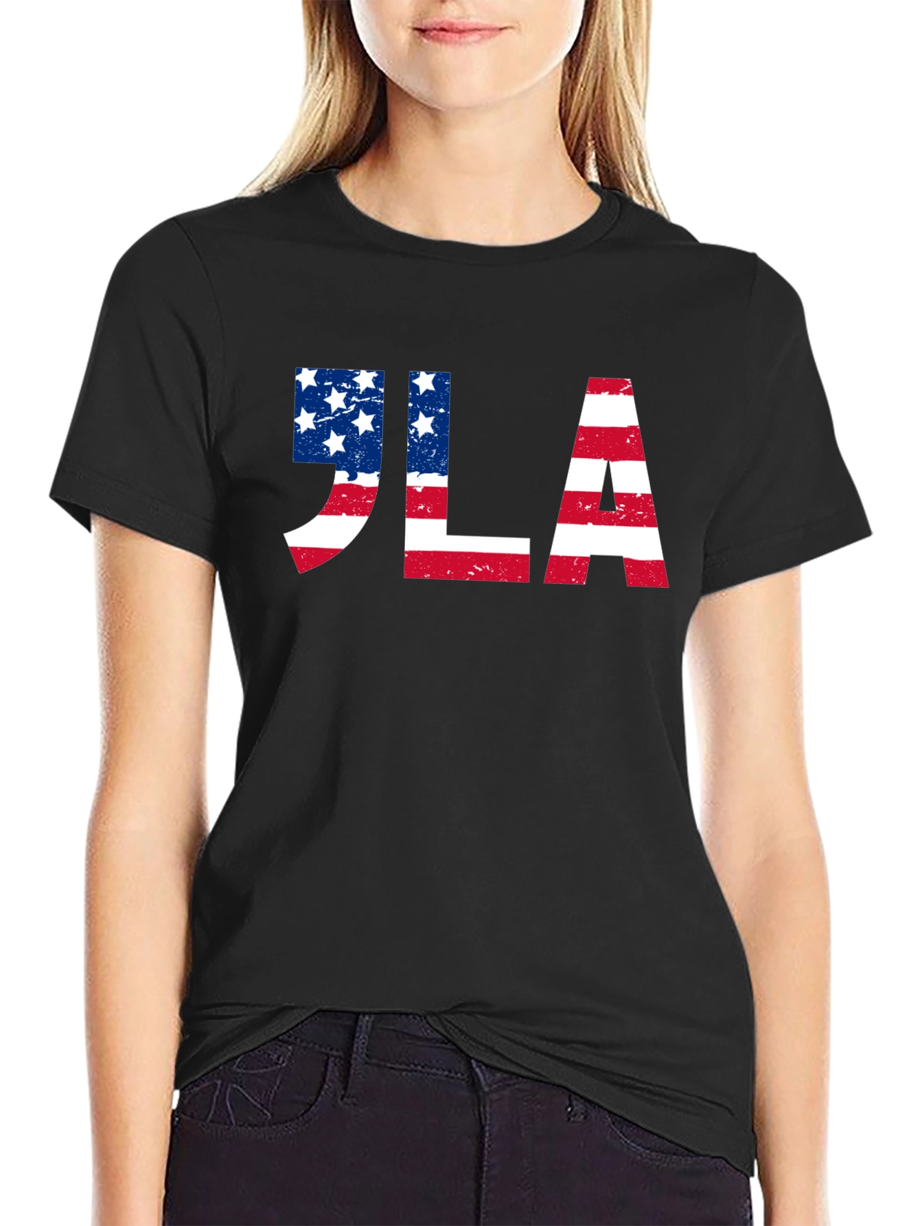 JLA American Flag Graphic Tee - Patriotic Design