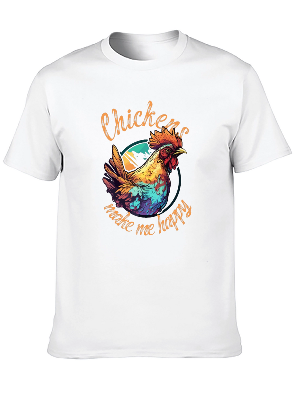 Chicken Make Me Happy Black T-Shirt