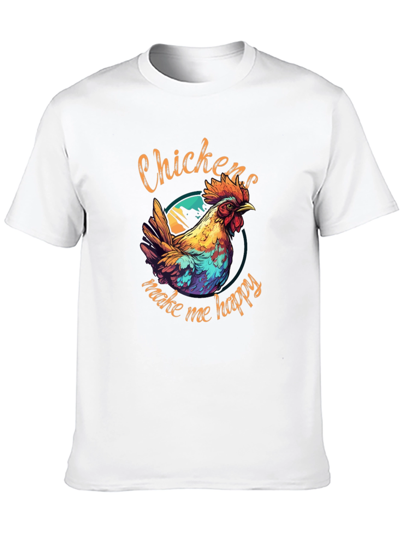 Chicken Make Me Happy Black T-Shirt