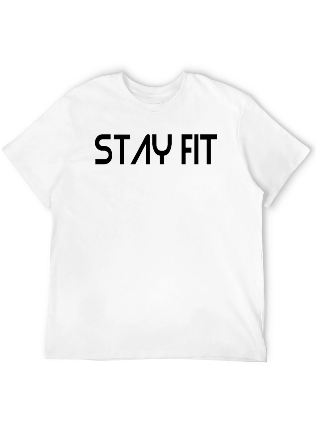 Stay Fit Black Graphic Tee